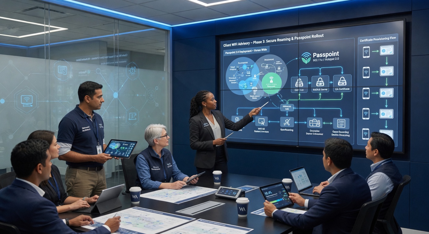 Modern secure WiFi connectivity in enterprise environment